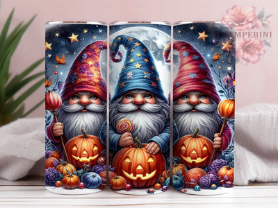 Halloween Gnomes 20oz Tumbler Wrap PNG, Gnome Tumbler PNG Sublimation Design, Straight & Tapered Tumbler Wrap, Instant Digital Download Sublimation Li Zamperini 