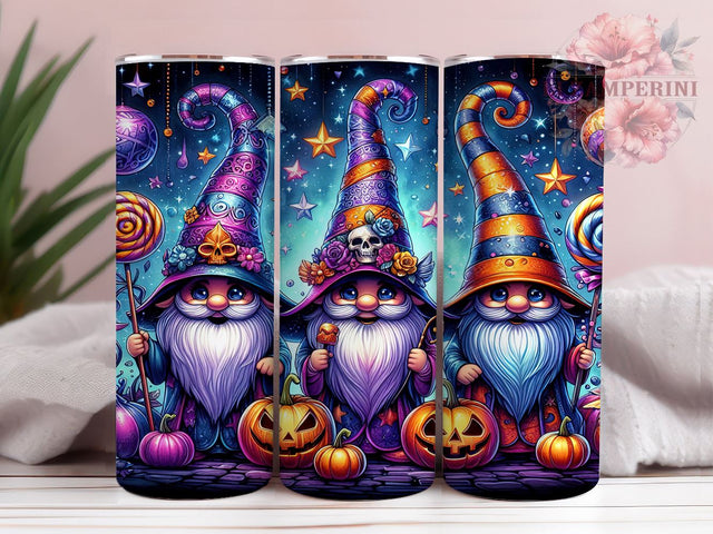 Halloween Gnomes 20oz Tumbler Wrap PNG, Spooky Gnomes Tumbler PNG Sublimation Design, Straight & Tapered Tumbler Wrap, Instant Digital Download Sublimation Li Zamperini 