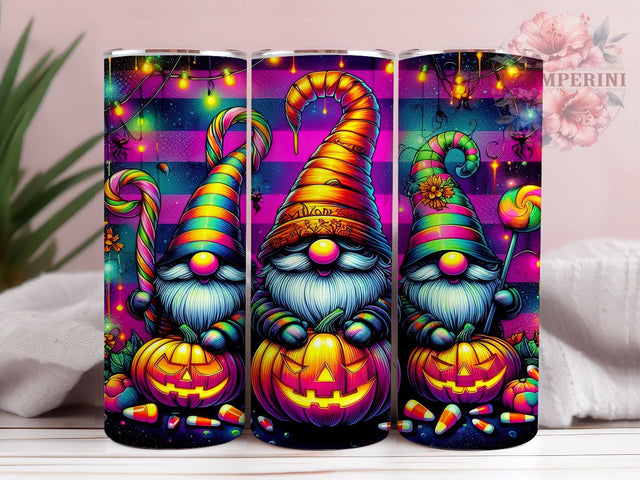 Halloween Gnomes 20oz Tumbler Wrap PNG, Spooky Gnomes Tumbler PNG Sublimation Design, Straight & Tapered Tumbler Wrap, Instant Digital Download Sublimation Li Zamperini 