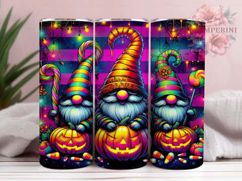 Halloween Gnomes 20oz Tumbler Wrap PNG, Spooky Gnomes Tumbler PNG Sublimation Design, Straight & Tapered Tumbler Wrap, Instant Digital Download Sublimation Li Zamperini 