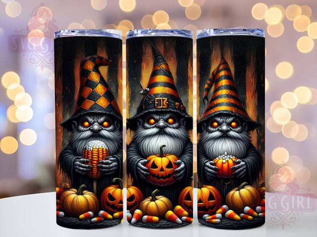 Halloween Gnomes 20oz Tumbler Wrap Sublimation Design, Straight Tapered Tumbler Wrap, Gnome Tumbler Png, Instant Digital Download Sublimation SvggirlplusArt 