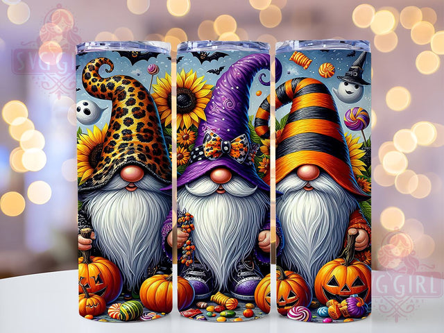 Halloween Gnomes 20oz Tumbler Wrap Sublimation Design, Straight Tapered Tumbler Wrap, Gnome Tumbler Png, Instant Digital Download Sublimation SvggirlplusArt 