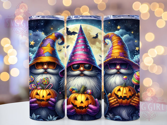 Halloween Gnomes 20oz Tumbler Wrap Sublimation Design, Straight Tapered Tumbler Wrap, Gnome Tumbler Png, Instant Digital Download Sublimation SvggirlplusArt 