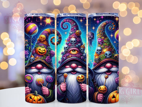 Halloween Gnomes 20oz Tumbler Wrap Sublimation Design, Straight Tapered Tumbler Wrap, Gnomes Tumbler Png, Instant Digital Download Sublimation SvggirlplusArt 