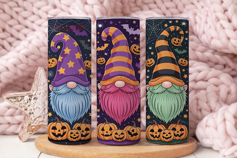Halloween Gnomes 20oz Tumbler Wrap Sublimation DesignSVG 