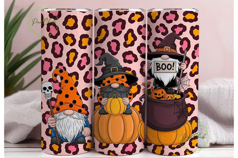Halloween Gnomes 20oz Tumbler Wrap Sublimation PixelChick 