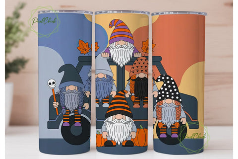 Halloween Gnomes 20oz Tumbler Wrap Sublimation PixelChick 