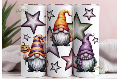Halloween Gnomes 20oz Tumbler Wrap Sublimation PixelChick 