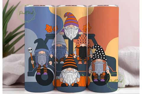 Halloween Gnomes 20oz Tumbler Wrap Sublimation PixelChick 
