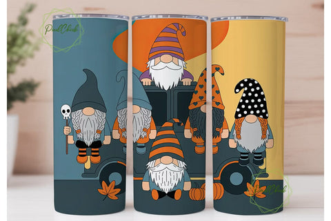 Halloween Gnomes 20oz Tumbler Wrap Sublimation PixelChick 