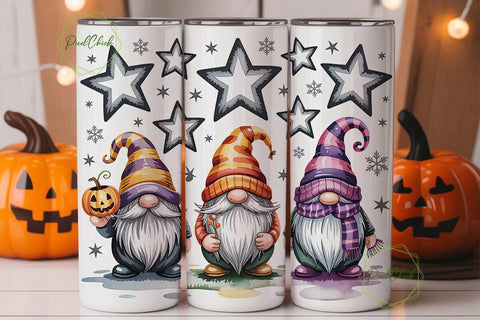 Halloween Gnomes 20oz Tumbler Wrap Sublimation PixelChick 