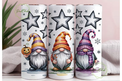 Halloween Gnomes 20oz Tumbler Wrap Sublimation PixelChick 