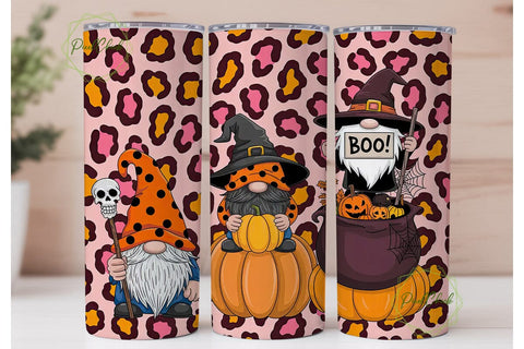 Halloween Gnomes 20oz Tumbler Wrap Sublimation PixelChick 
