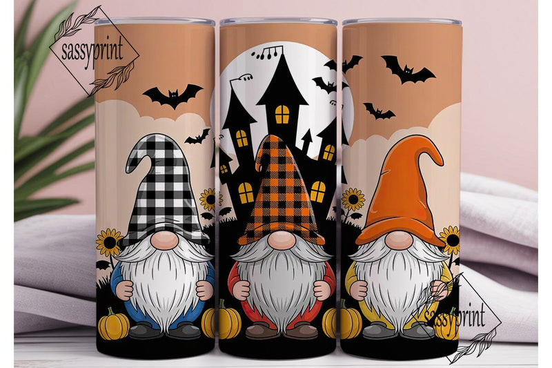 Halloween Gnomes 20oz Tumbler Wrap Sublimation sassyprint 