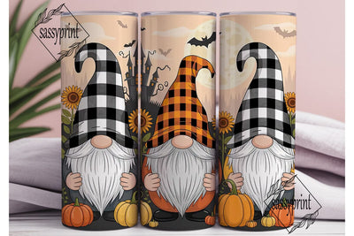 Halloween Gnomes 20oz Tumbler Wrap Sublimation sassyprint 