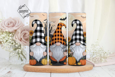 Halloween Gnomes 20oz Tumbler Wrap Sublimation sassyprint 