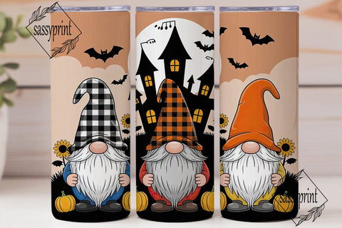 Halloween Gnomes 20oz Tumbler Wrap Sublimation sassyprint 