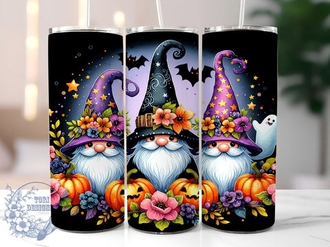 Halloween Gnomes, Gnome Tumbler, Sublimation PNG, 20 oz Tumbler, Spooky Gnome, Fall Decor, Halloween Drinkware, Festive Design Sublimation ToriDesigns 
