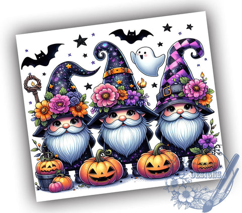 Halloween Gnomes, Gnome Tumbler, Sublimation PNG, 20 oz Tumbler, Spooky Gnome, Fall Decor, Halloween Drinkware, Festive Design Sublimation ToriDesigns 
