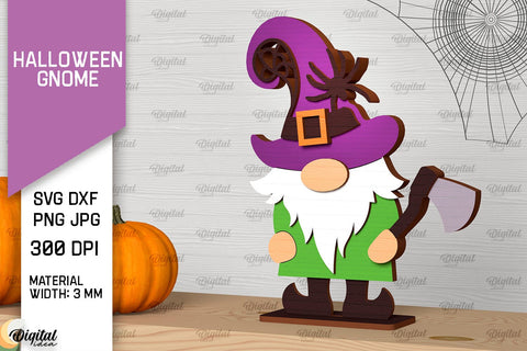 Halloween Gnomes Laser Cut Bundle. Halloween Decor SVG SVG Evgenyia Guschina 