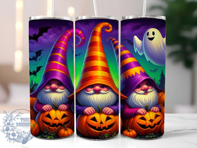 Halloween Gnomes, Spooky Pumpkin, Tumbler Design, Sublimation PNG, Fall Decor, Cute Halloween Gift, Festive Drinkware, Gnome Lover Sublimation ToriDesigns 