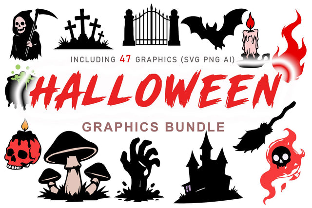 Halloween Graphics Bundle SVG Prasetya Letter 
