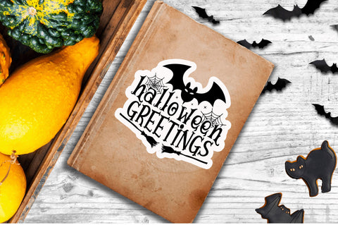 Halloween greetings Stickers Design Sublimation Regulrcrative 