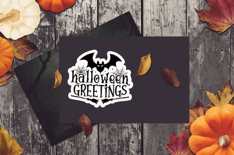 Halloween greetings Stickers Design Sublimation Regulrcrative 