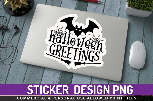 Halloween greetings Stickers Design Sublimation Regulrcrative 