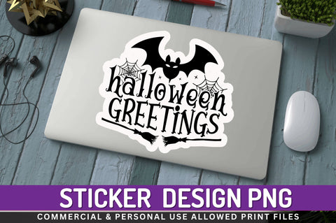 Halloween greetings Stickers Design Sublimation Regulrcrative 