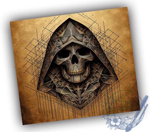 Halloween Grim Reaper 20oz Skinny Tumbler, Halloween Tumbler Png, Straight & Tapered Tumbler Wrap, Instant Digital Download Sublimation ToriDesigns 