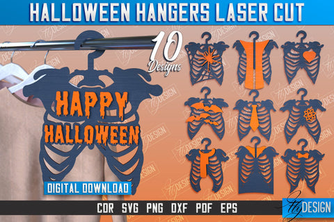 Halloween Hangers Bundle | Skeleton | Bones | Halloween Design | CNC Files SVG Fly Design 