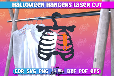 Halloween Hangers Laser Cut Bundle | Skeleton | Bones | Halloween Design | CNC Files SVG The T Store Design 