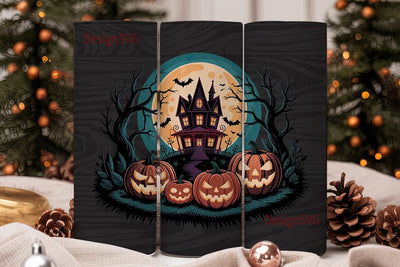 Halloween Haunted House 20oz Tumbler Sublimation DesignSVG 