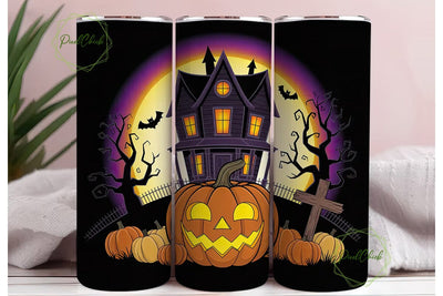 Halloween Haunted House 20oz Tumbler Sublimation PixelChick 