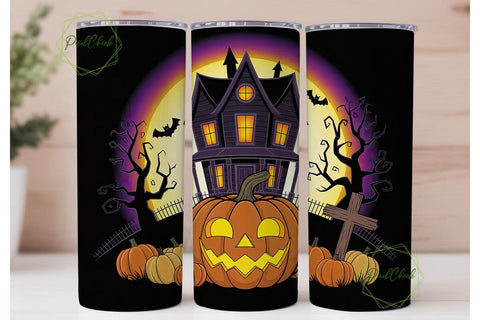 Halloween Haunted House 20oz Tumbler Sublimation PixelChick 