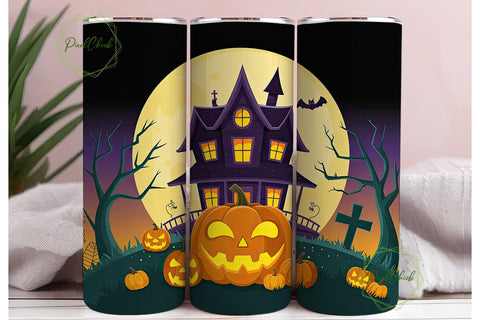 Halloween Haunted House 20oz Tumbler Sublimation PixelChick 