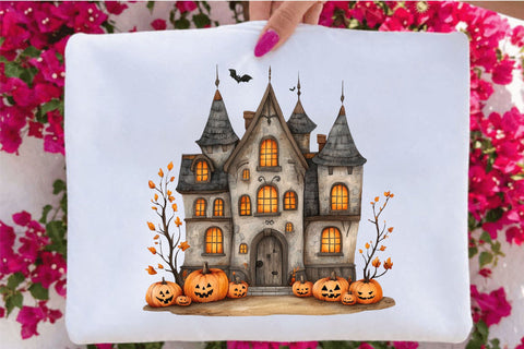 Halloween Haunted House Clipart Sublimation SVGArt 