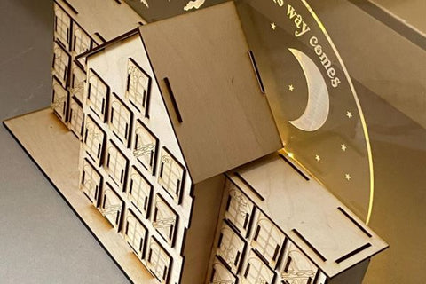 Halloween Haunted House Countdown Laser SVG File SVG Crafting With Brenna 