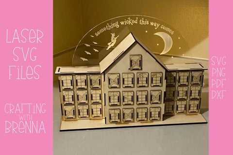 Halloween Haunted House Countdown Laser SVG File SVG Crafting With Brenna 