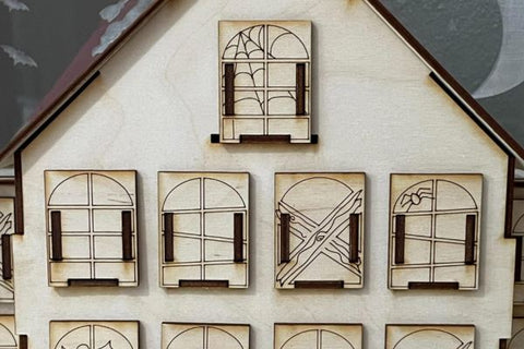 Halloween Haunted House Countdown Laser SVG File SVG Crafting With Brenna 