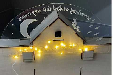 Halloween Haunted House Countdown Laser SVG File SVG Crafting With Brenna 