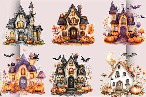 Halloween Haunted House, Haunted House Clipart, Spooky House PNG Sublimation SVGArt 