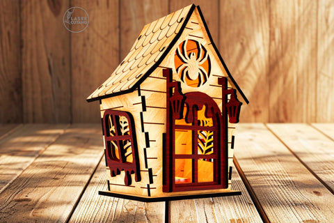 Halloween Haunted House Lantern Set (3 Designs) - Spooky Decor SVG LaserCutano 