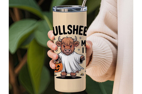 Halloween Highland Cow 20oz Tumbler Sublimation DesignSVG 