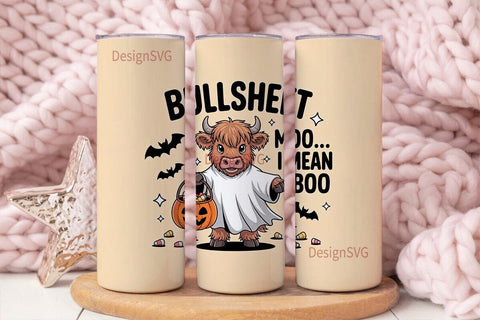 Halloween Highland Cow 20oz Tumbler Sublimation DesignSVG 