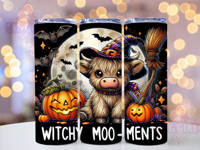 Halloween Highland Cow 20oz Tumbler Wrap Sublimation Design, Straight Tapered Tumbler Wrap, Highland Cow Tumbler Png, Instant Digital Download Sublimation SvggirlplusArt 