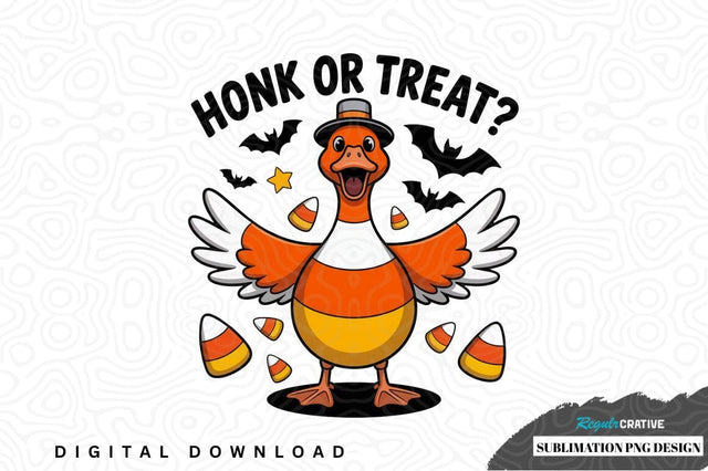Halloween honk or treat duck sublimation png design Sublimation Regulrcrative 