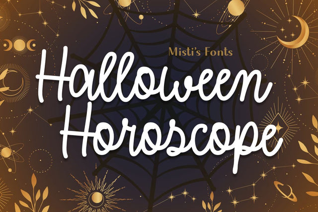 Halloween Horoscope Font Misti's Fonts 