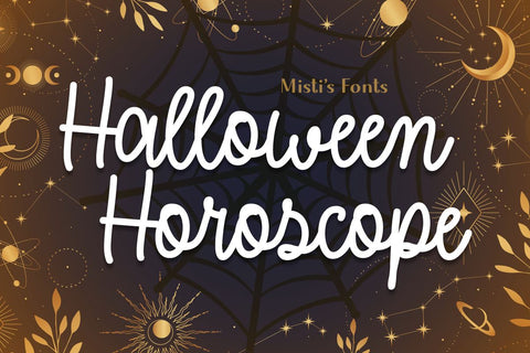 Halloween Horoscope Font Misti's Fonts 